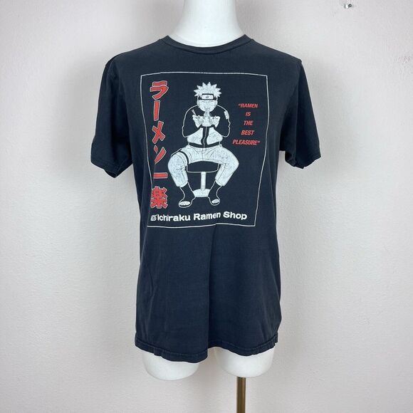 Naruto Shippuden Shirt Adult S Ichiraku Ramen Shop Graphic Anime Y2K Black - Picture 1 of 9